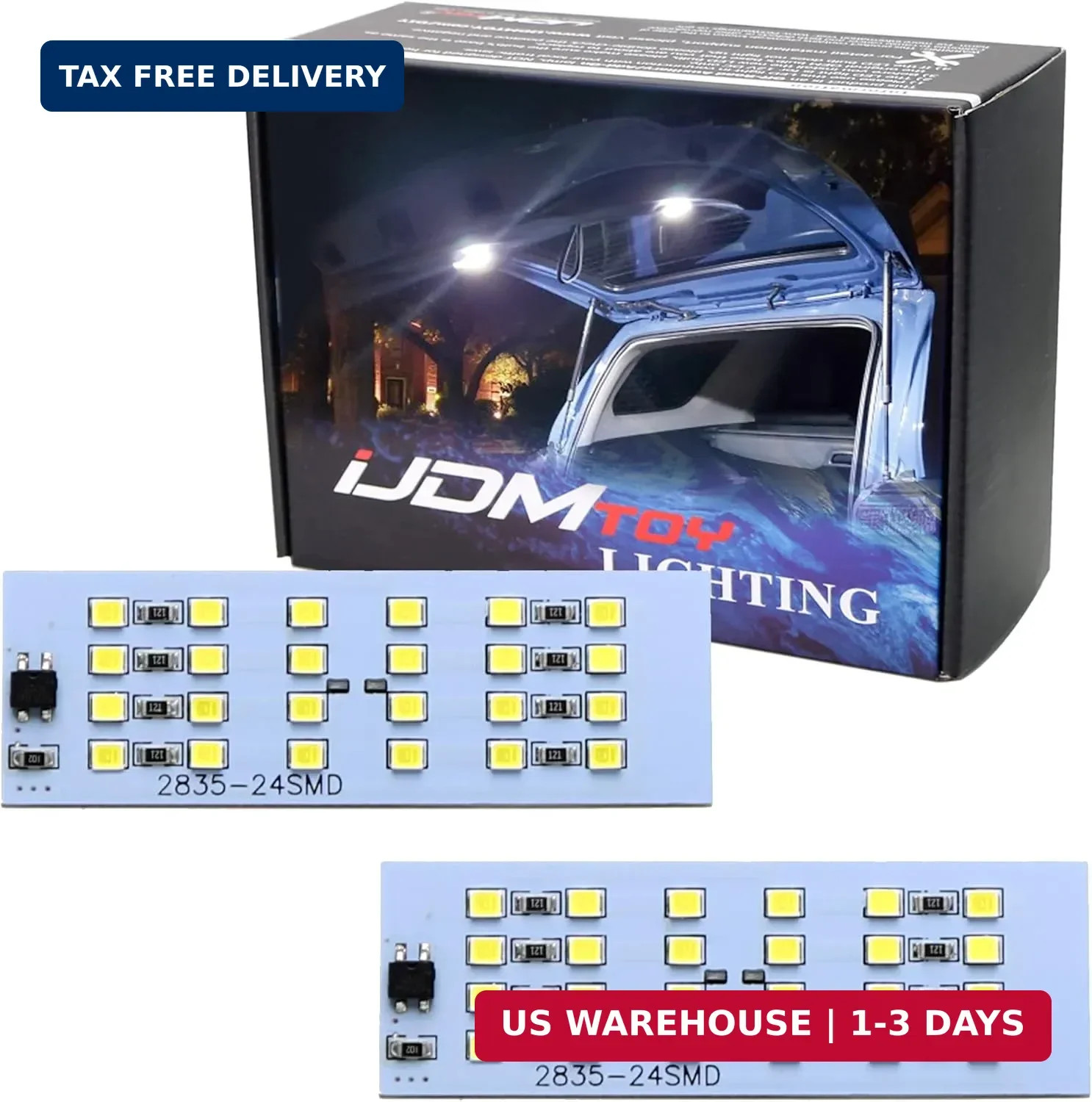 iJDMTOY 48-SMD Super Bright Xenon White LED Trunk Liftgate Deck Cargo Area Lamp