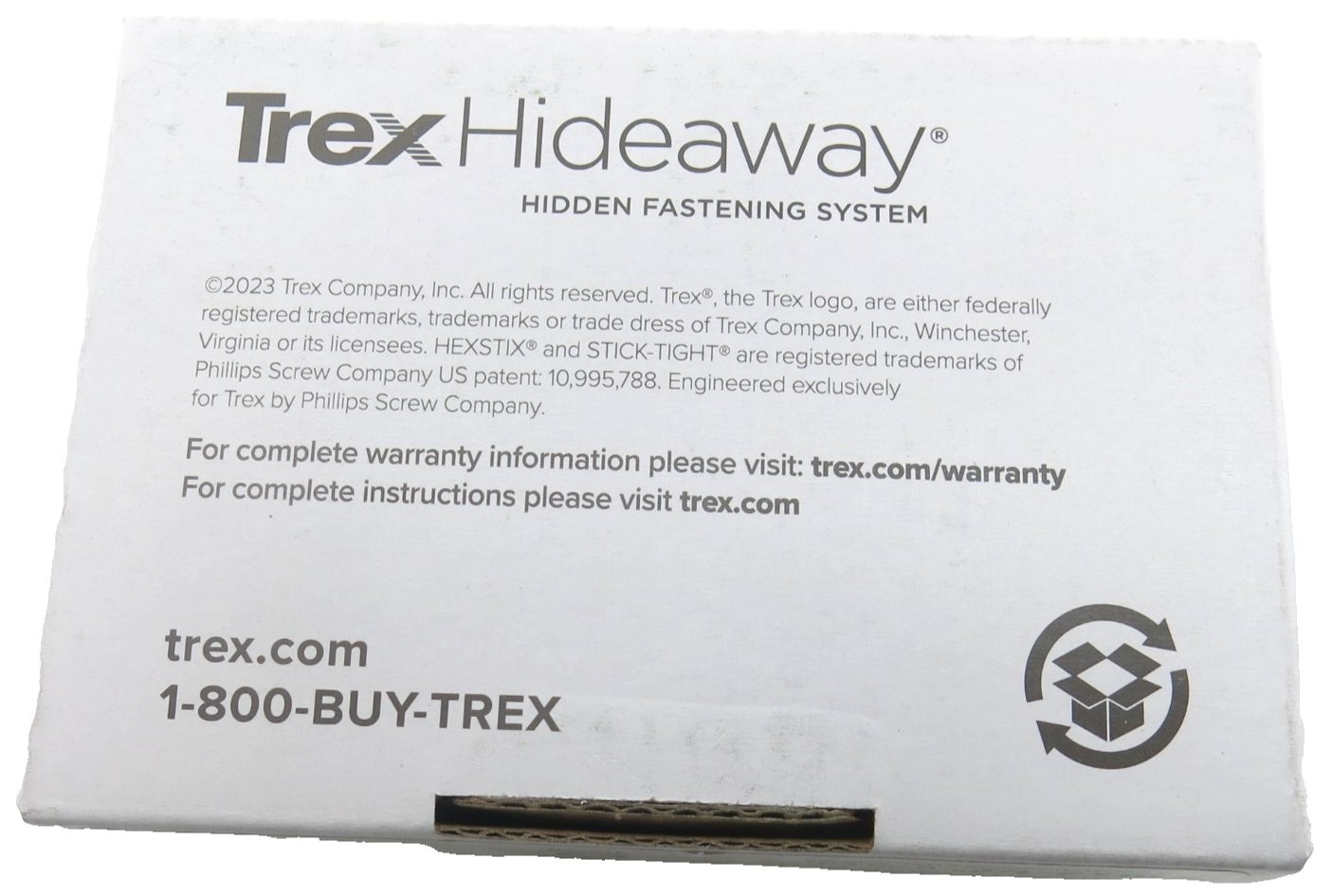 Trex Hideaway Composite Deck Screws Pebble Gray 10x2-1/2 75 Count