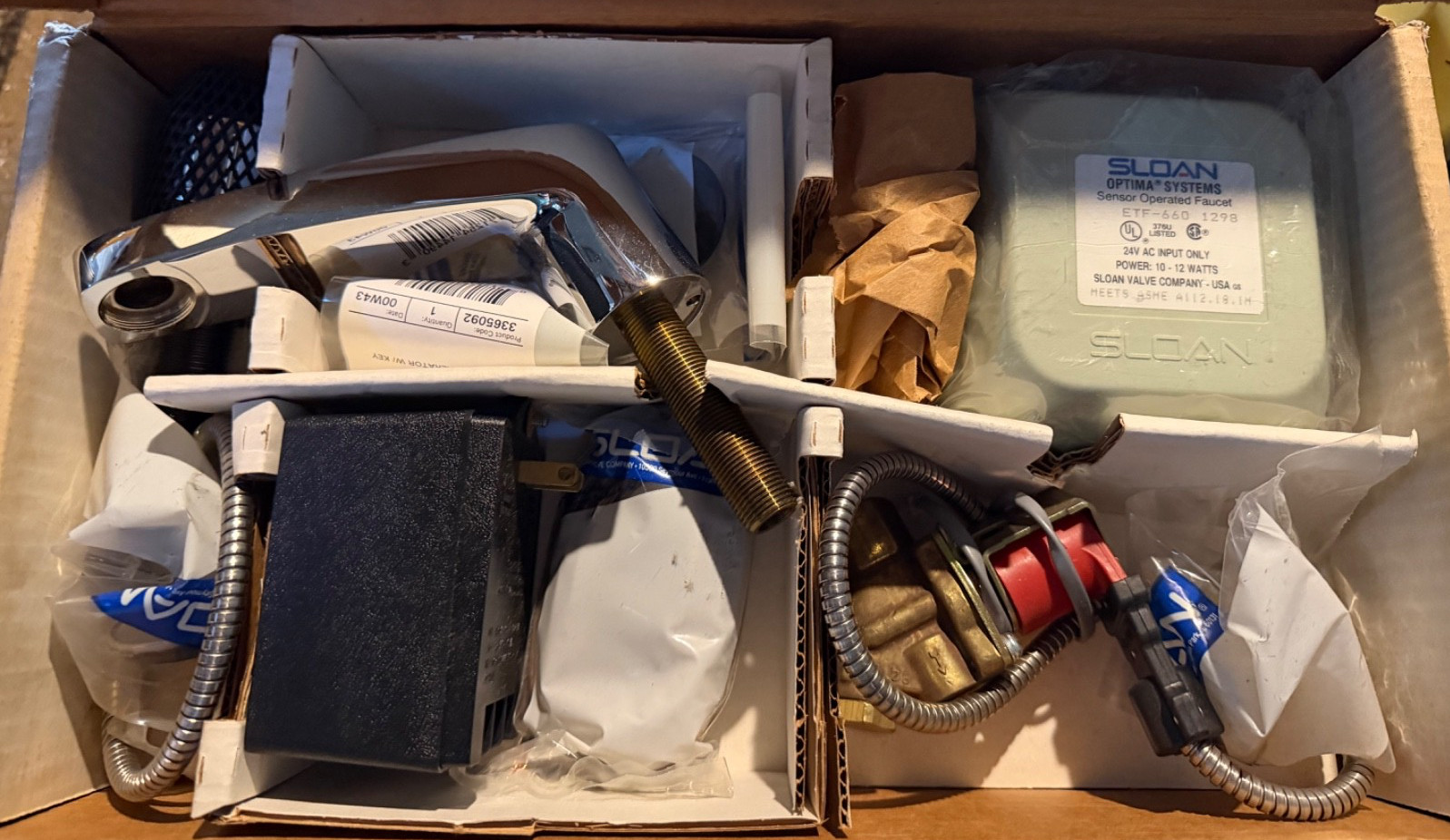 Sloan Optima  Model ETF660AP Sensor Operated Flow Rate 0.5GPM 1.9LPM Hard Wired