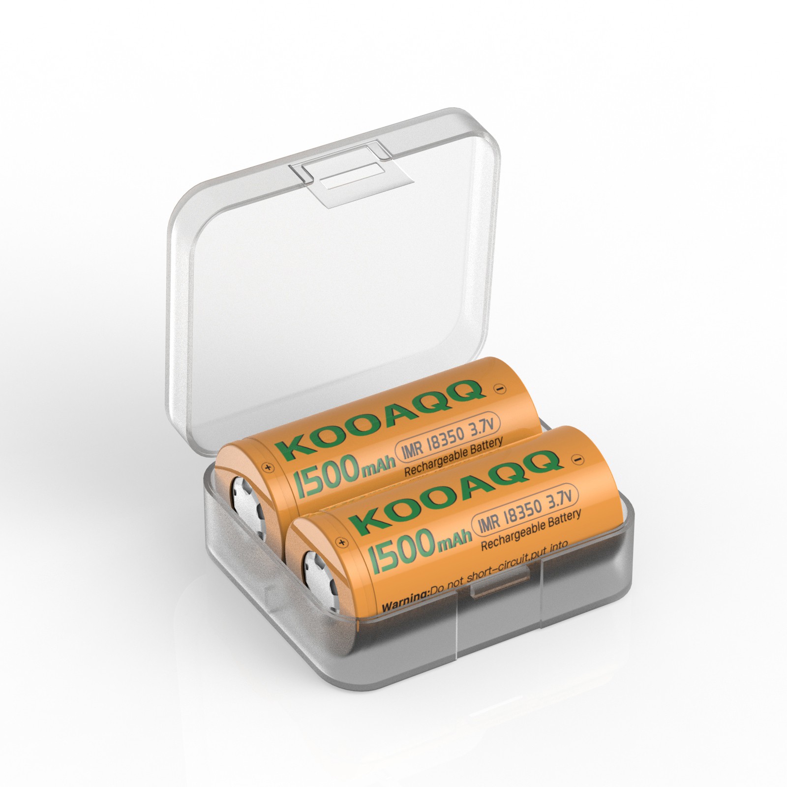 Rechargeable 18350 3.7V 1500mAh Li-ion Batteries Flat Top for outdoor Lights