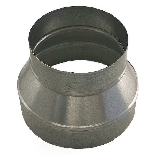 Duct Reducer For 8 in Inlet Dia x 6 in Outlet Dia, 26 ga Galvanized Steel, 212F