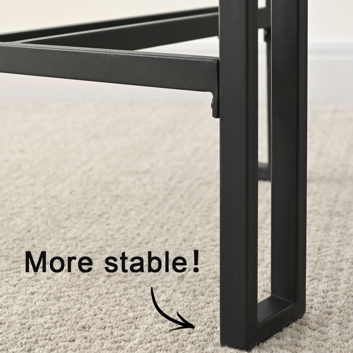 2 Pack Boucle Counter Height Bar Stools Thick Armrest Metal Frame Dining Chairs