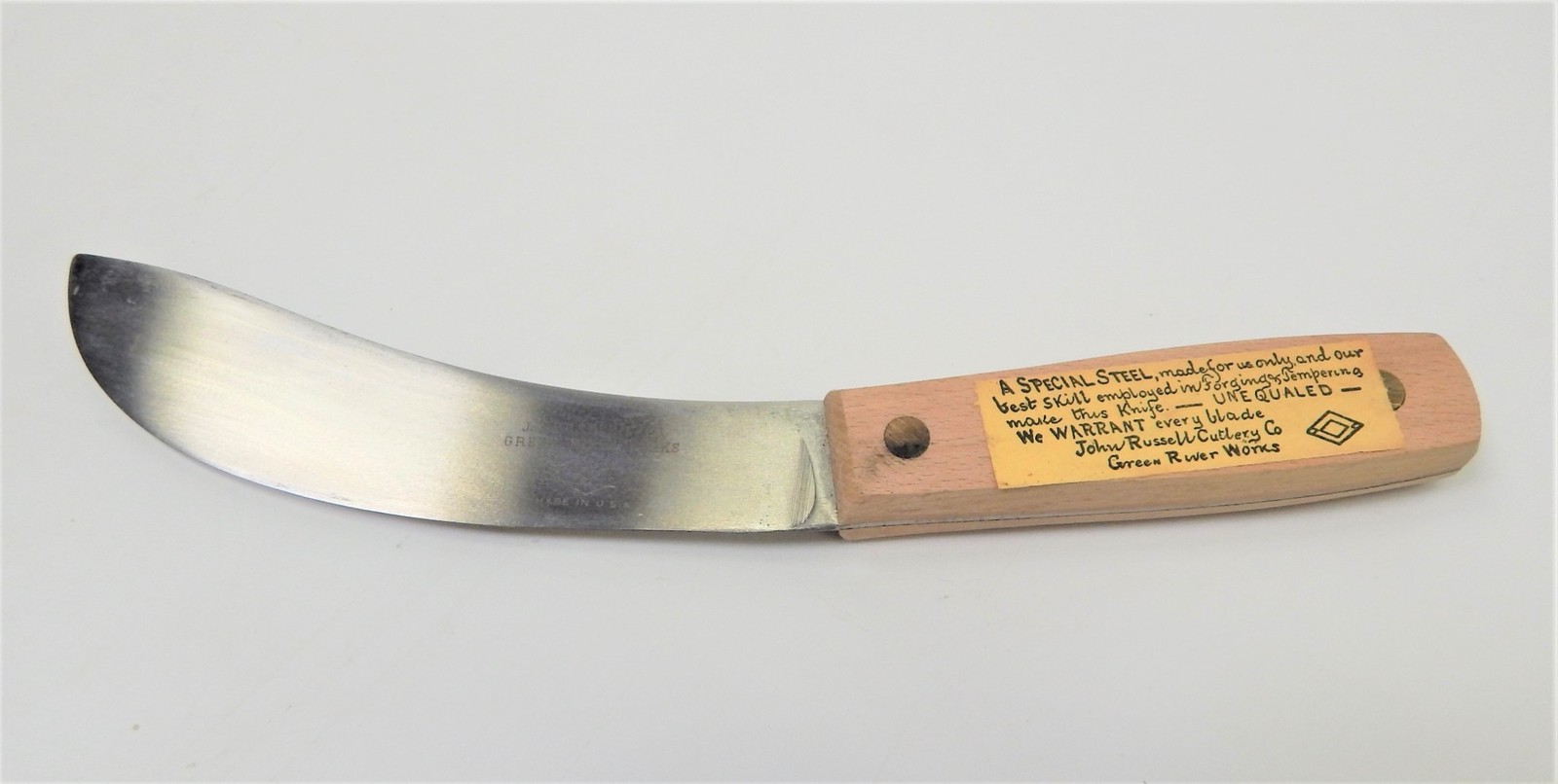 Vintage J. Russel & Co. Green River Works Curved Skinning/Hunting Knife