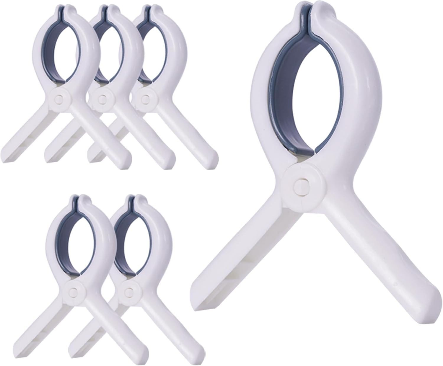 6 PCS Heavy Duty Beach Towel Clips - Windproof Clothespins for Cruise & Chairs