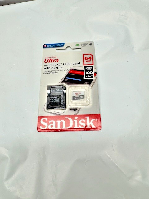 SANDISK Ultra Plus 64GB microSDXC UHS-I Card w/ Adapter Speed Up to 100MB/s*New