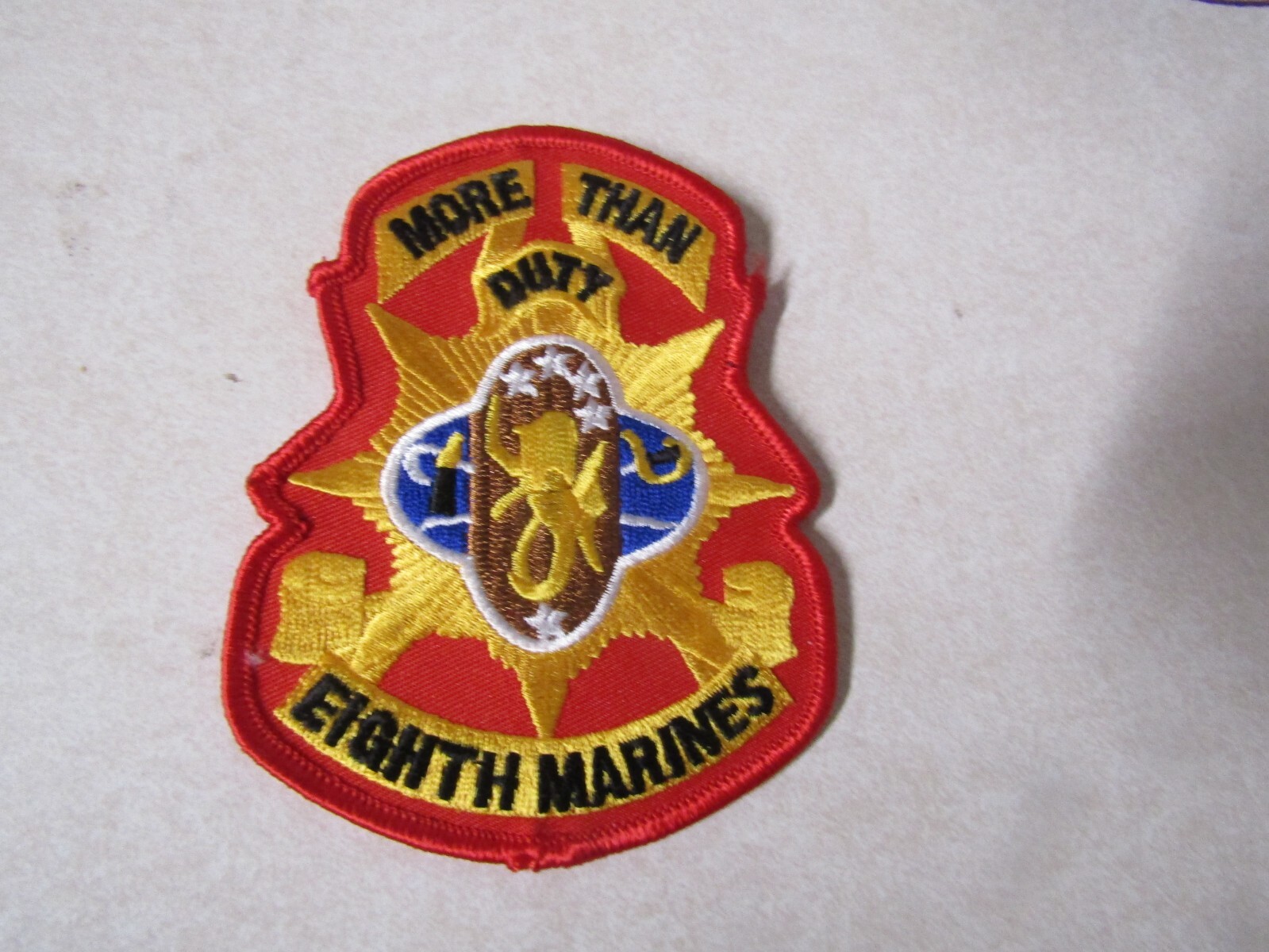 MILITARY PATCH OLDER EIGHTH MARINES MORE THAN DUTY
