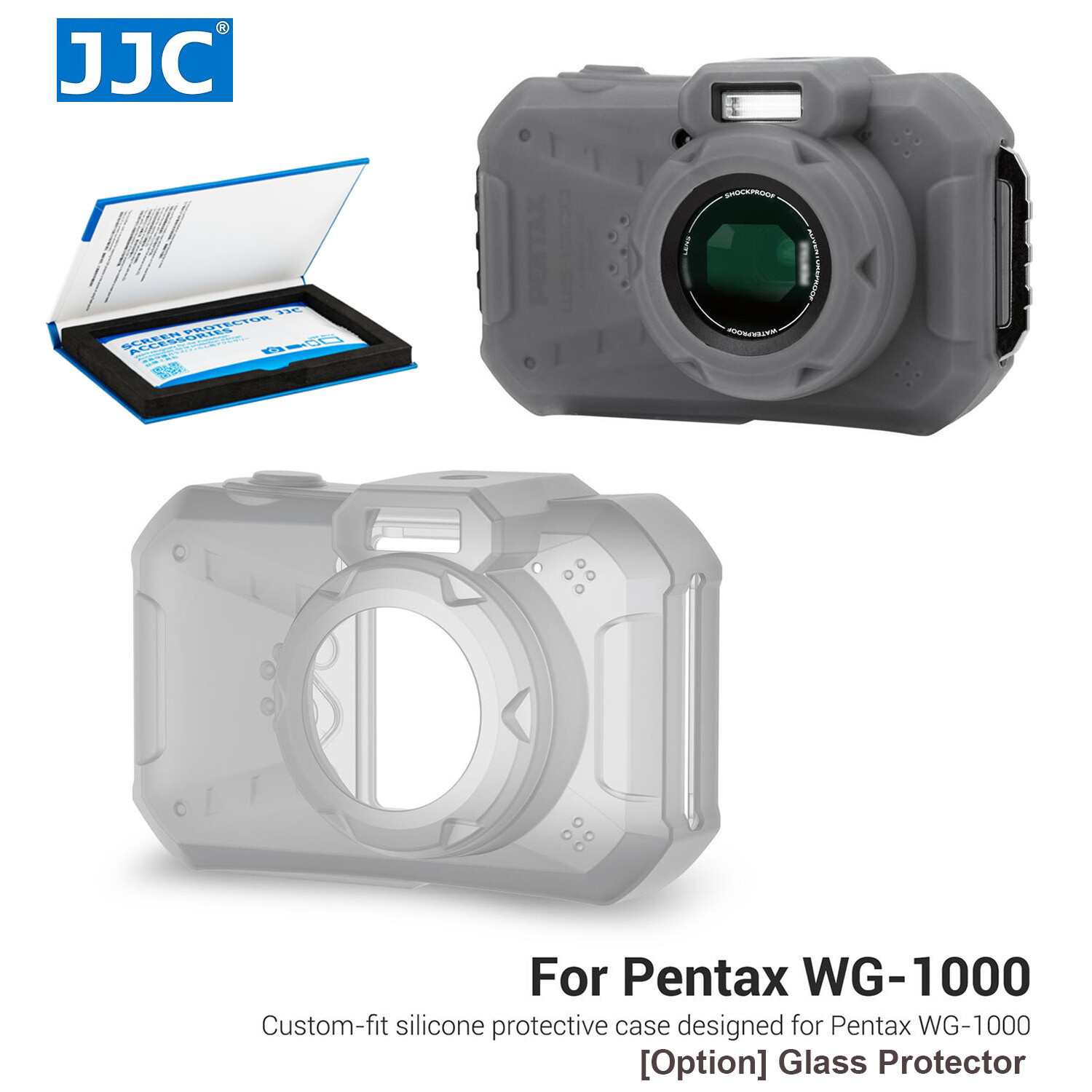 JJC WG1000 Silicone Jacket Cover For Ricoh Pentax WG-1000 Case Cover Anti-Scrath