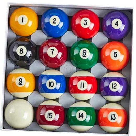 Billiard Balls Set 16 Pool Table Balls | Pool Ball Set for Billiard Deluxe
