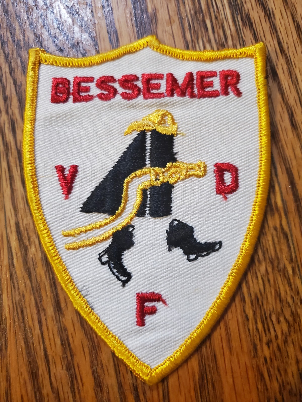 vintage shoulder patch for the Bessemer Volunteer Fire Department (VFD) in...