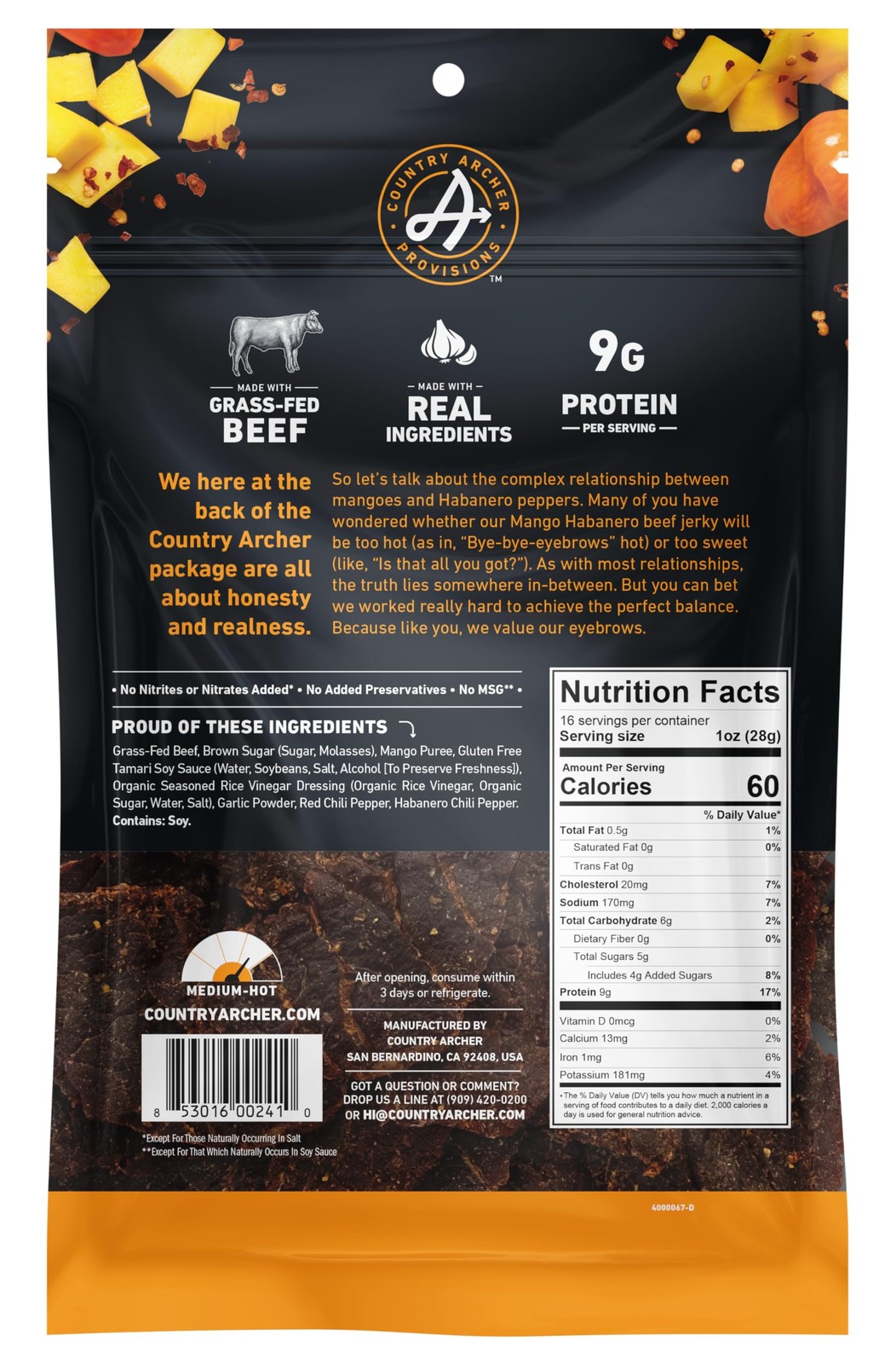 Grass-Fed Beef Jerky - Beef Jerky Snack Pack, Beef Jerky Bulk, Individual Bee...