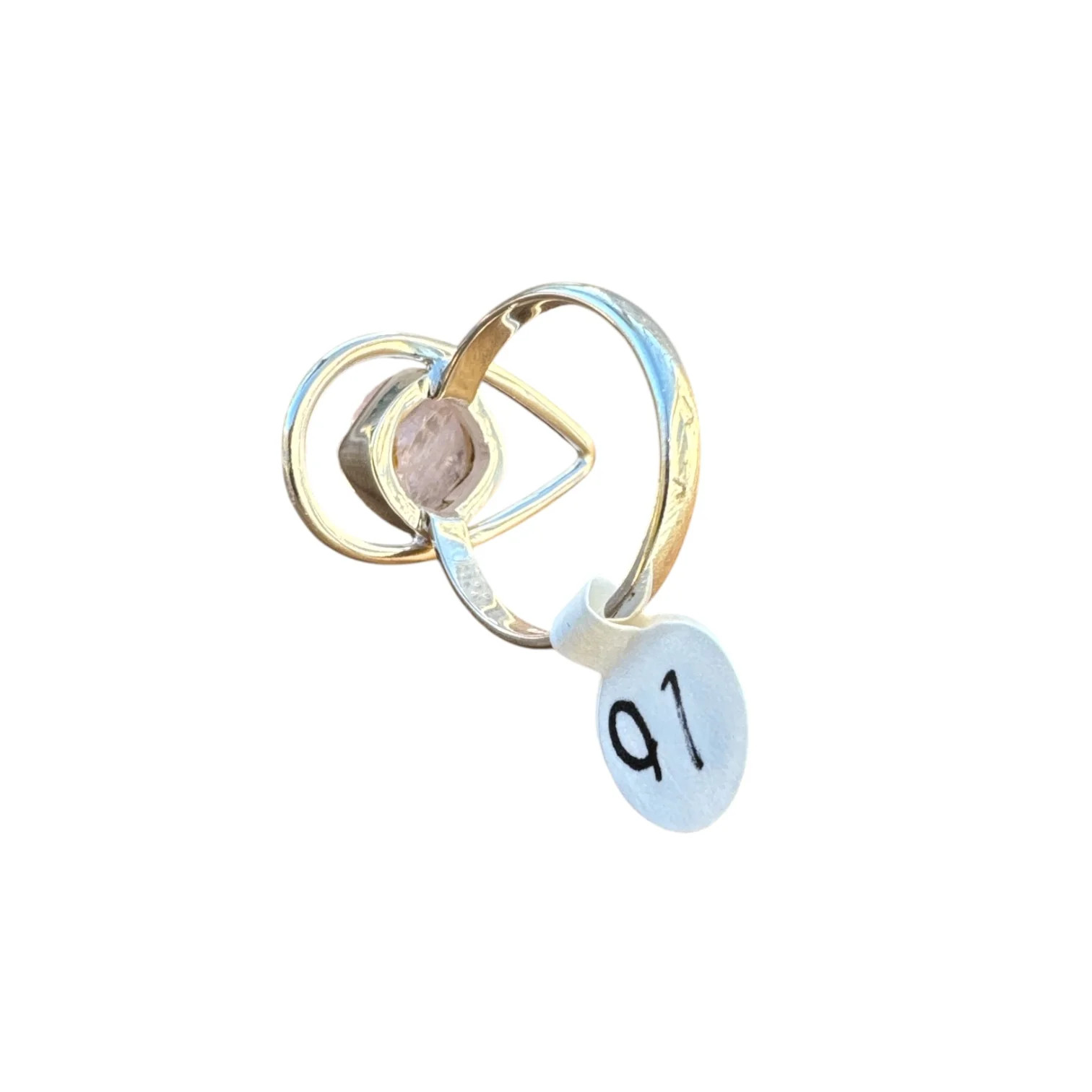 Rough Morganite Solid 925 Sterling Silver Ring 10