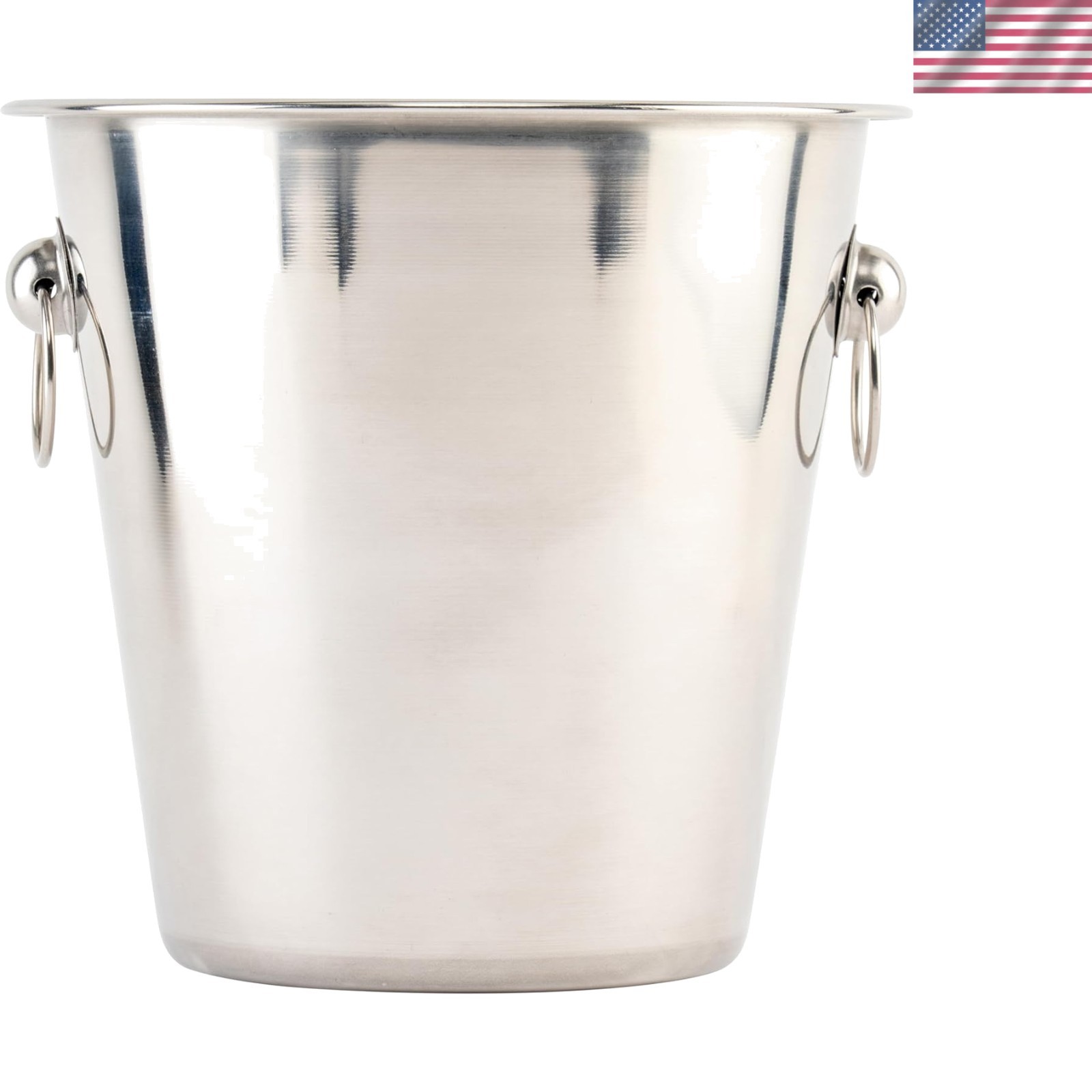 Wine Bucket Stainless Steel 4 Quart Wine Cooler Ice Bucket Modern Elegant
