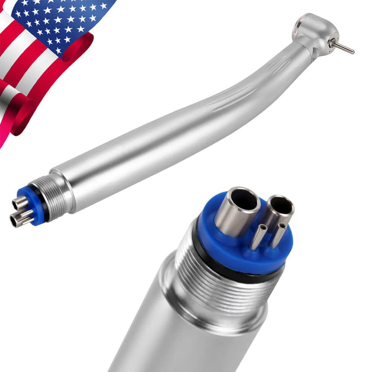 10 PCS SANDENT Dental E-Generator LED Optic High Speed Handpiece 4Hole Ceramic