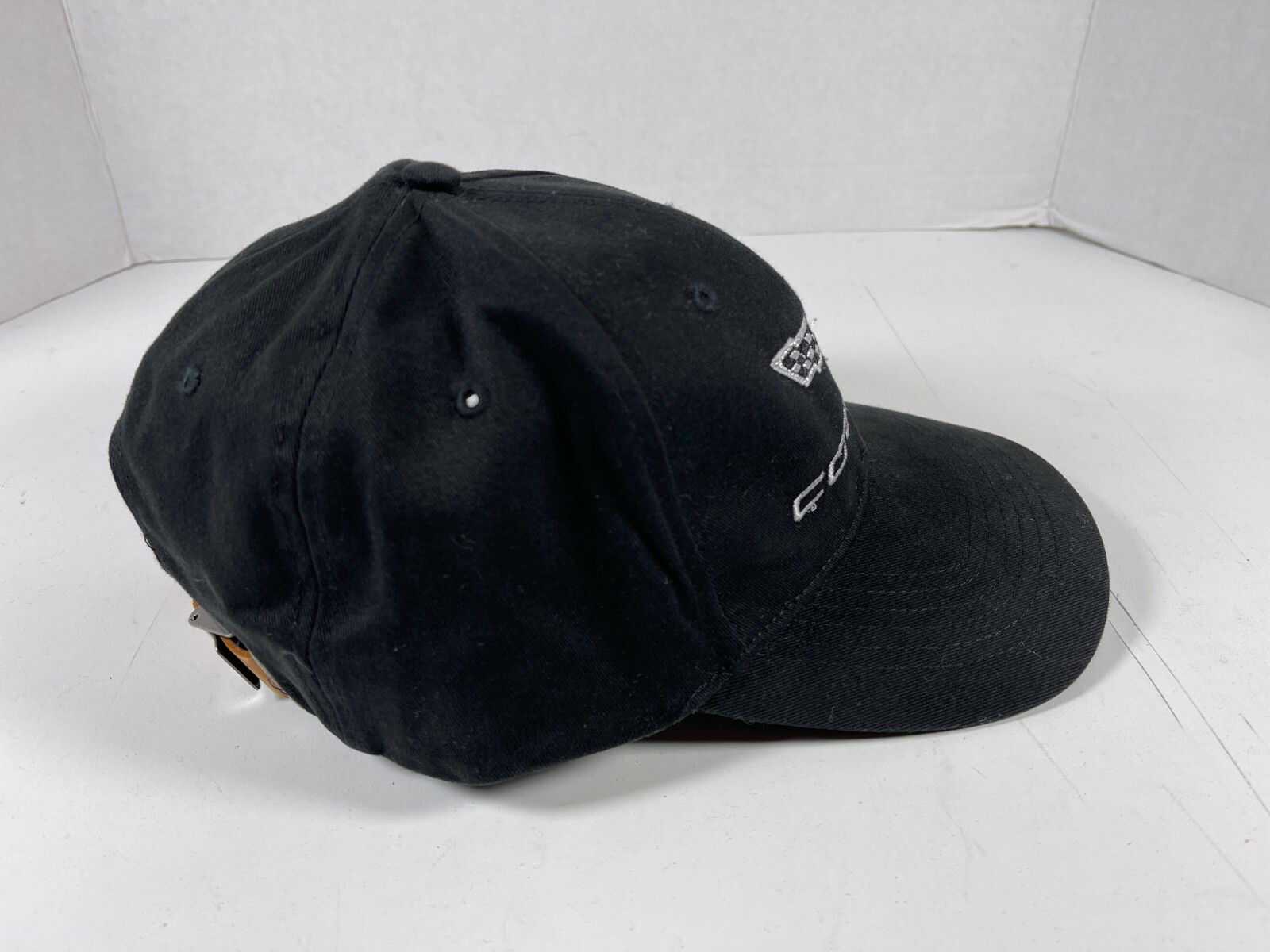 Corvette Casual strapback Black Hat Logo & Script Spellout Chevrolet race speed