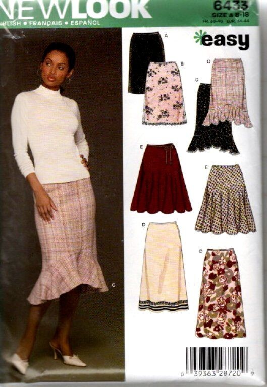 NEW LOOK 6433 MISSES' SKIRTS SIZE 8-18 UNCUT