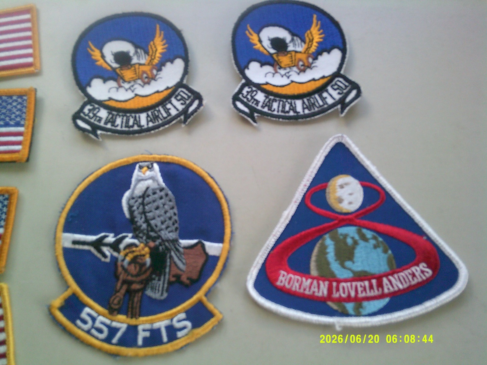 9 Various Flying & US Flag Patches