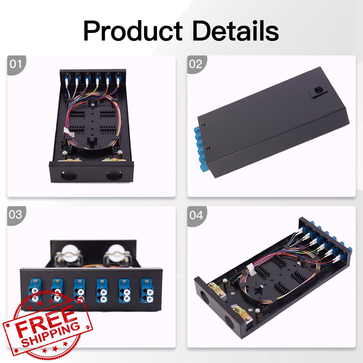 Fiber Enclosure Kit 12 Port LC SM OS1 Box Wall Mount