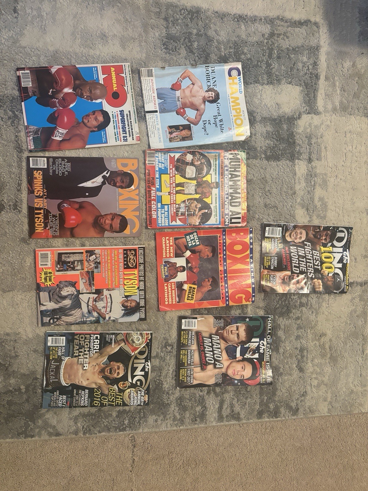 Vintage Boxing Magazines Tyson, Canelo, De La Hoya, Ali, Duran Etc