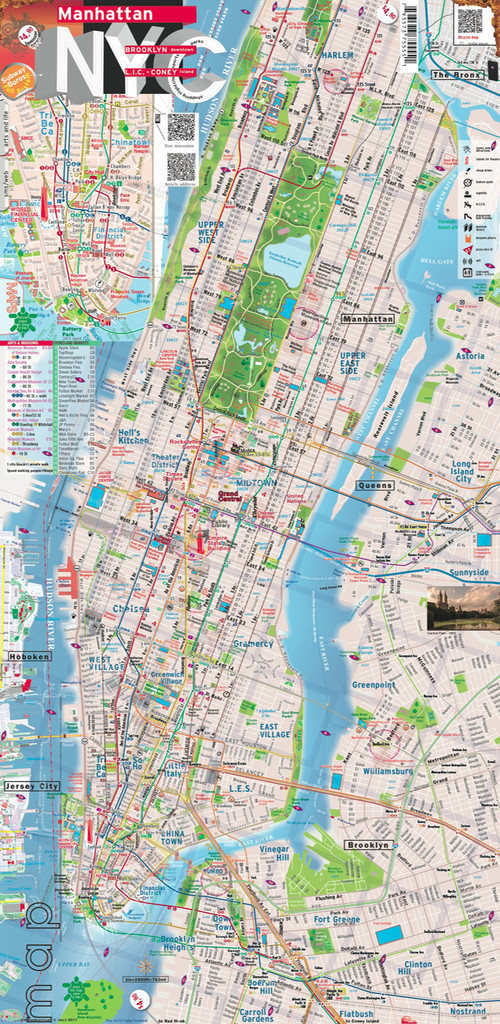 Guide + Map nfld Laminated NYC New York Manhattan - Augmented Reality edition