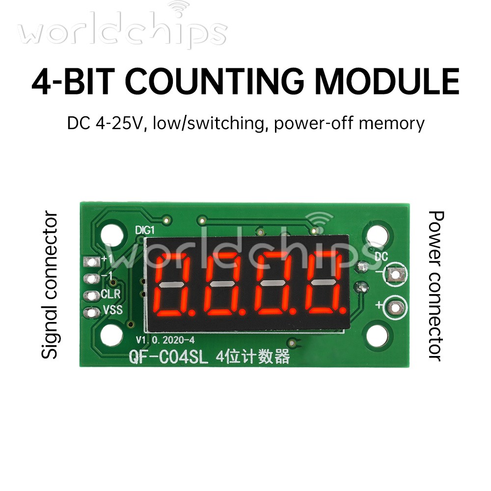 1/5/10PCS DC4-40V 0-9999 Digital Counter Module With Power Cut Memory Function