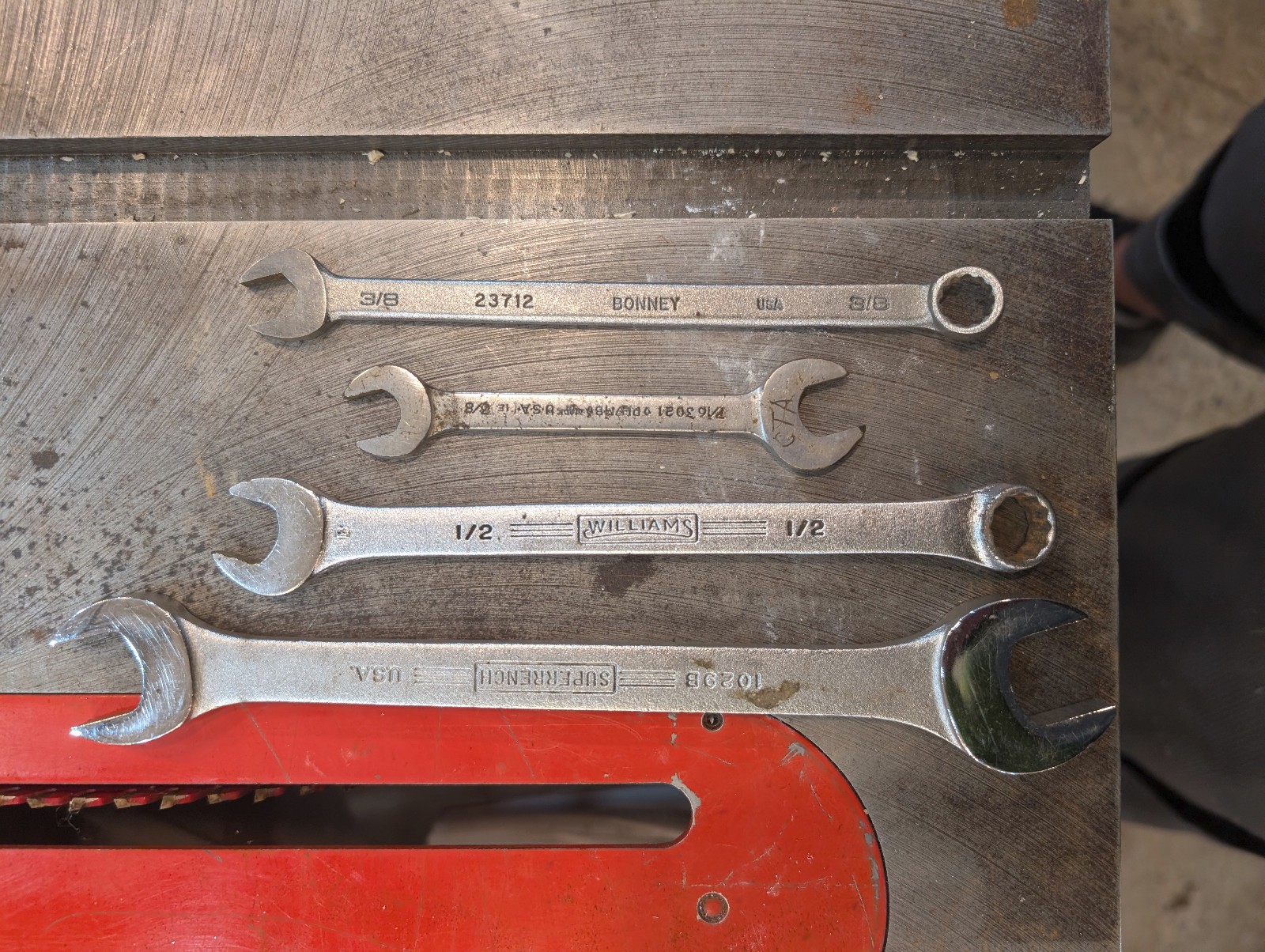 Vintage Wrench Lot 4pc USA WILLIAMS BONNEY 23712 PLUMB 3021 SUPERRENCH Forged