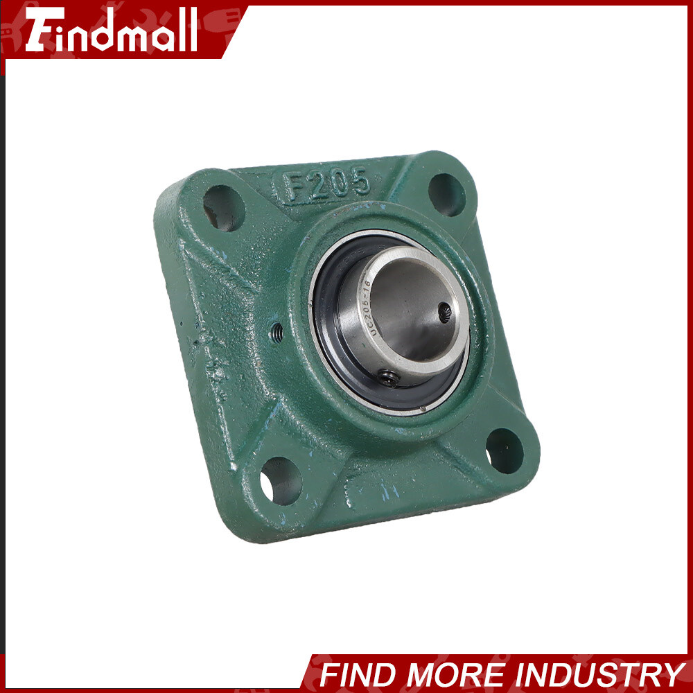 4 PCS UCF205-16 Solid Base Pillow Block Flange Bearing 1" Bore 4 Bolt