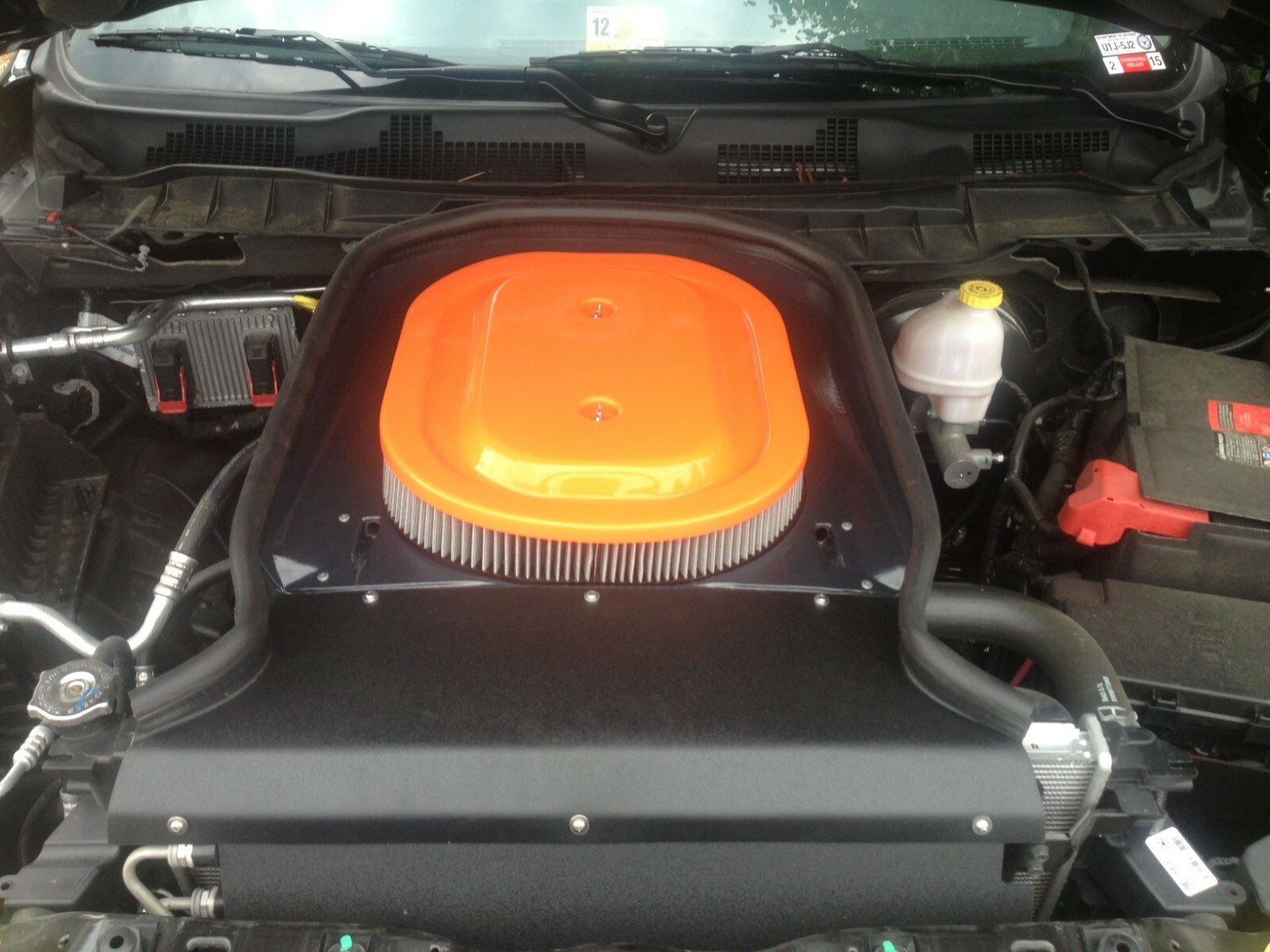 Vararam Air Grabber Intake FITS 2013-24 FOR Dodge Ram 5.7L  HEMI ORANGE LID