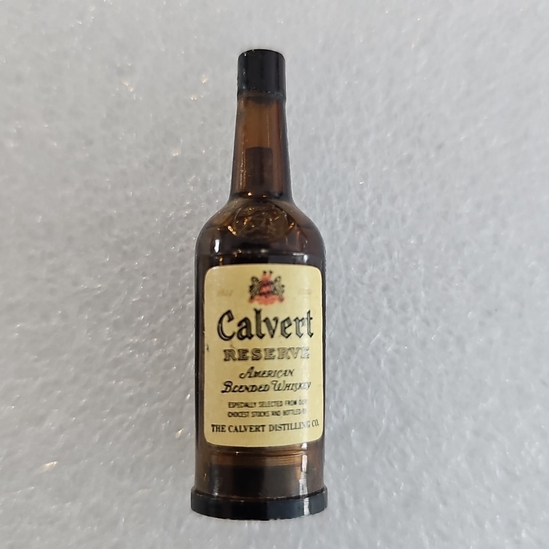Vintage Collectible Calvert Reserve Whisky Advertising Sewing Kit Bottle