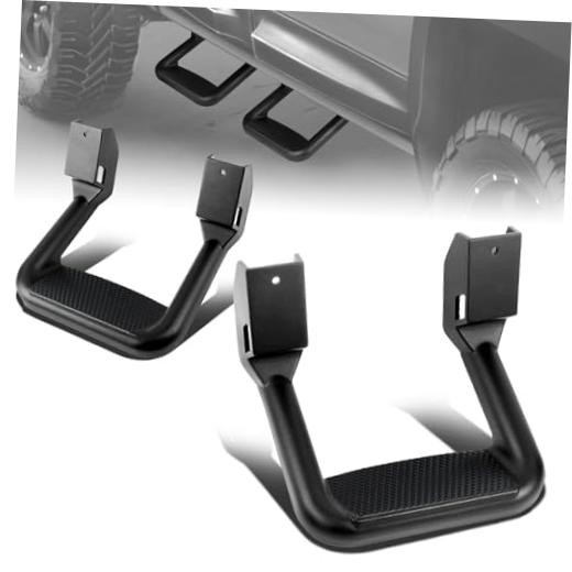 Universal Side Step for Pickups & Trucks, Aluminum Coated, Set of 2 Black