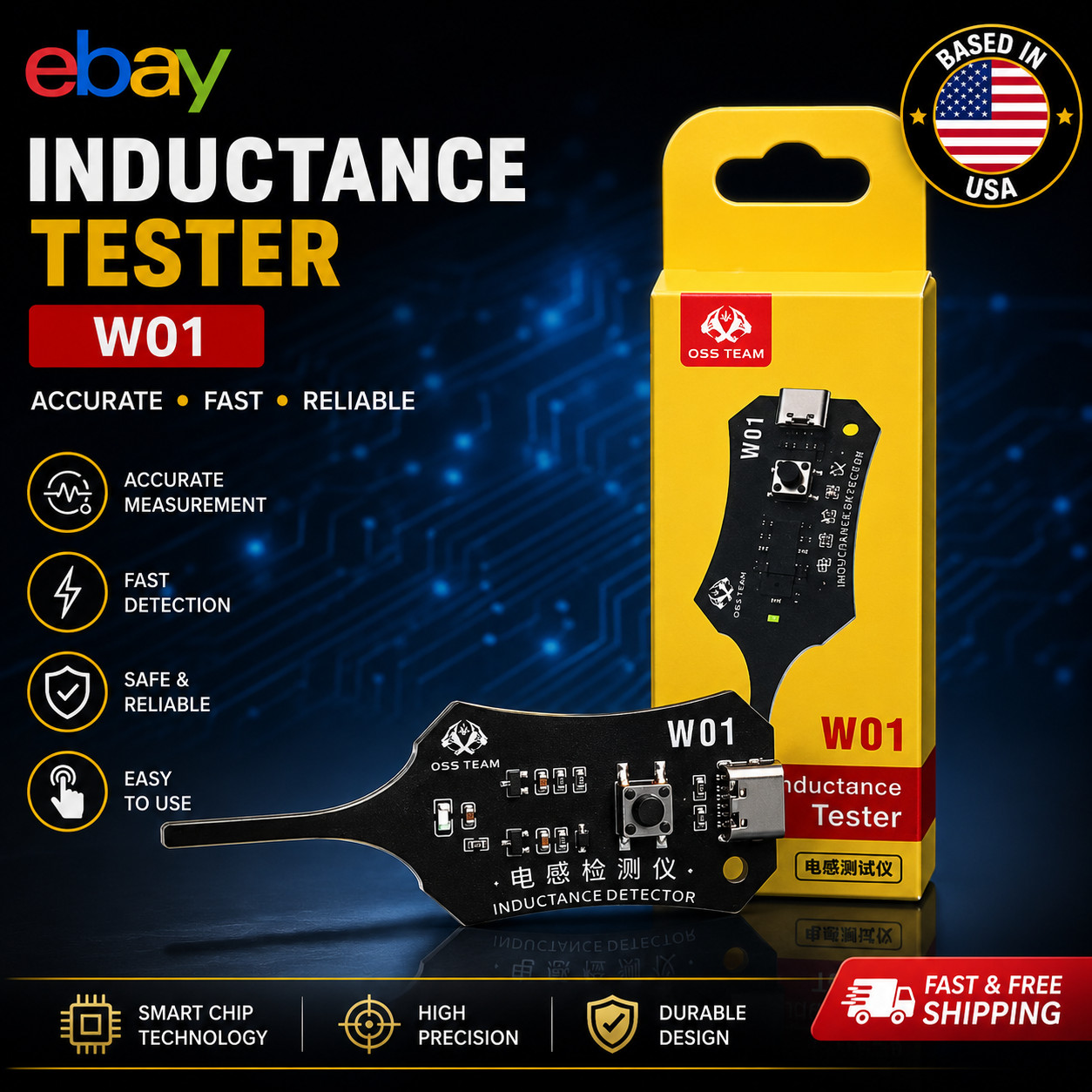 Universal Inductance Tester W01 Inductor Detectors With Compactly Construction