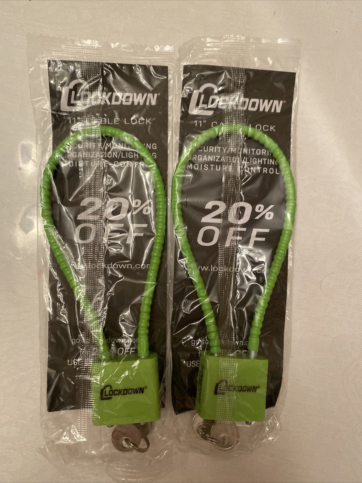 Firearm Handgun Rifle Shotgun Gun Cable Lock 11" Lockdown Brand New 2 Locks