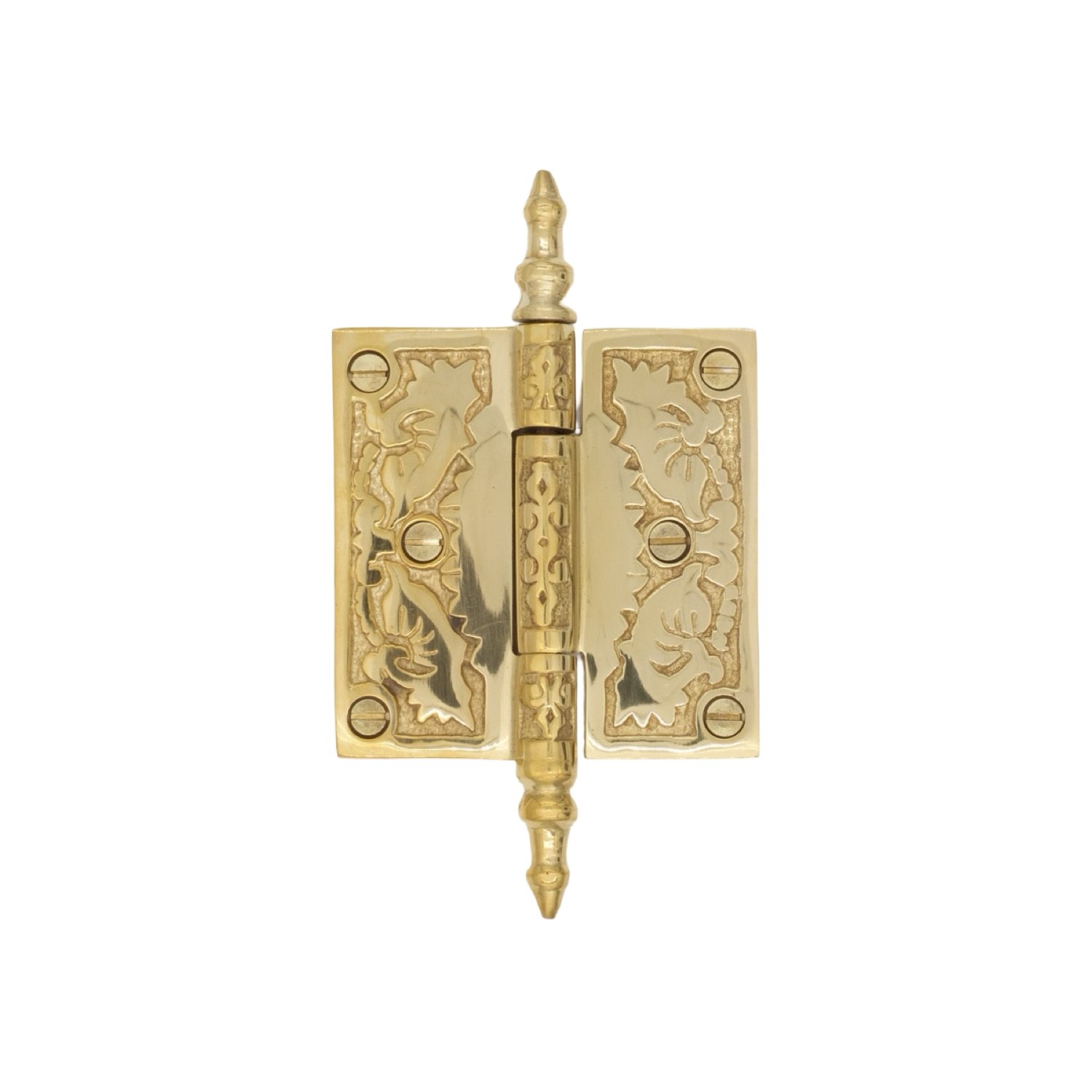Victorian Polished Brass Door Hinge 3 Inch