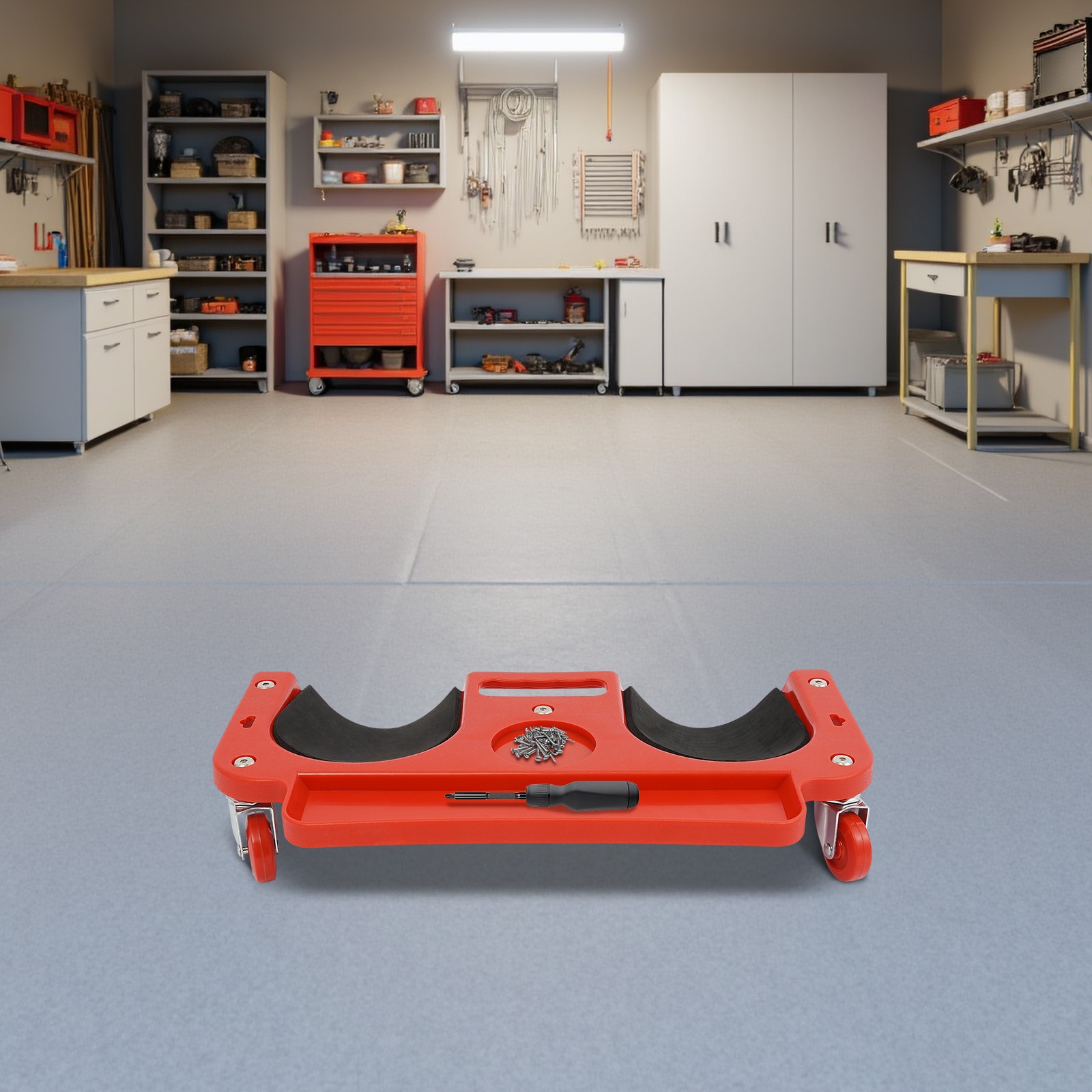 Rolling Knee Pads Platform W/ Wheeled Workers' Wheels Knee Pad Floor Tiles Tools