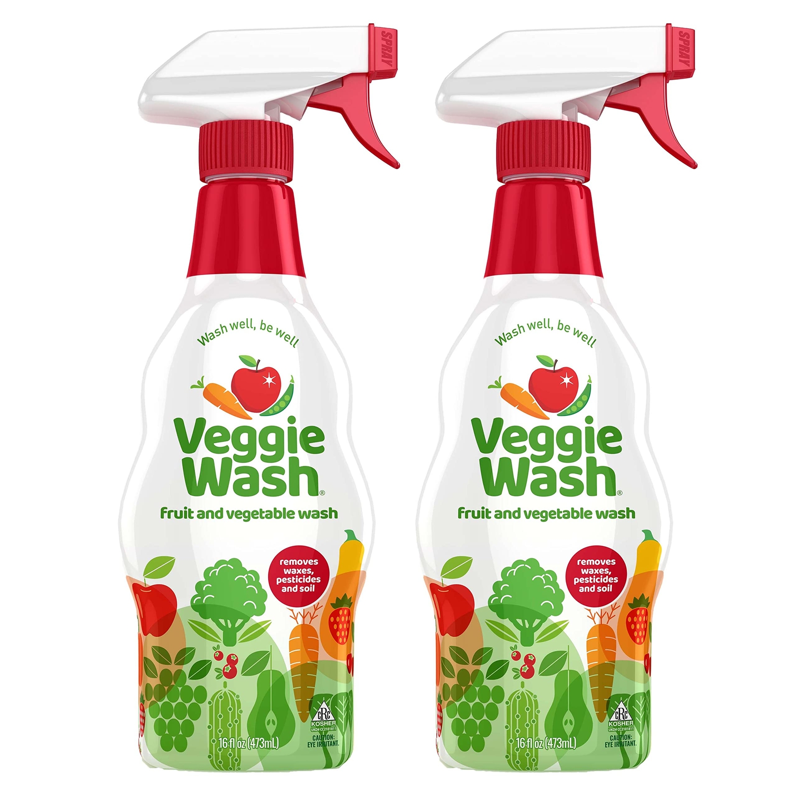 Veggie Wash Fruit and Vegetable Wash Pack of 2 16 Oz Safe Clean Ingredients