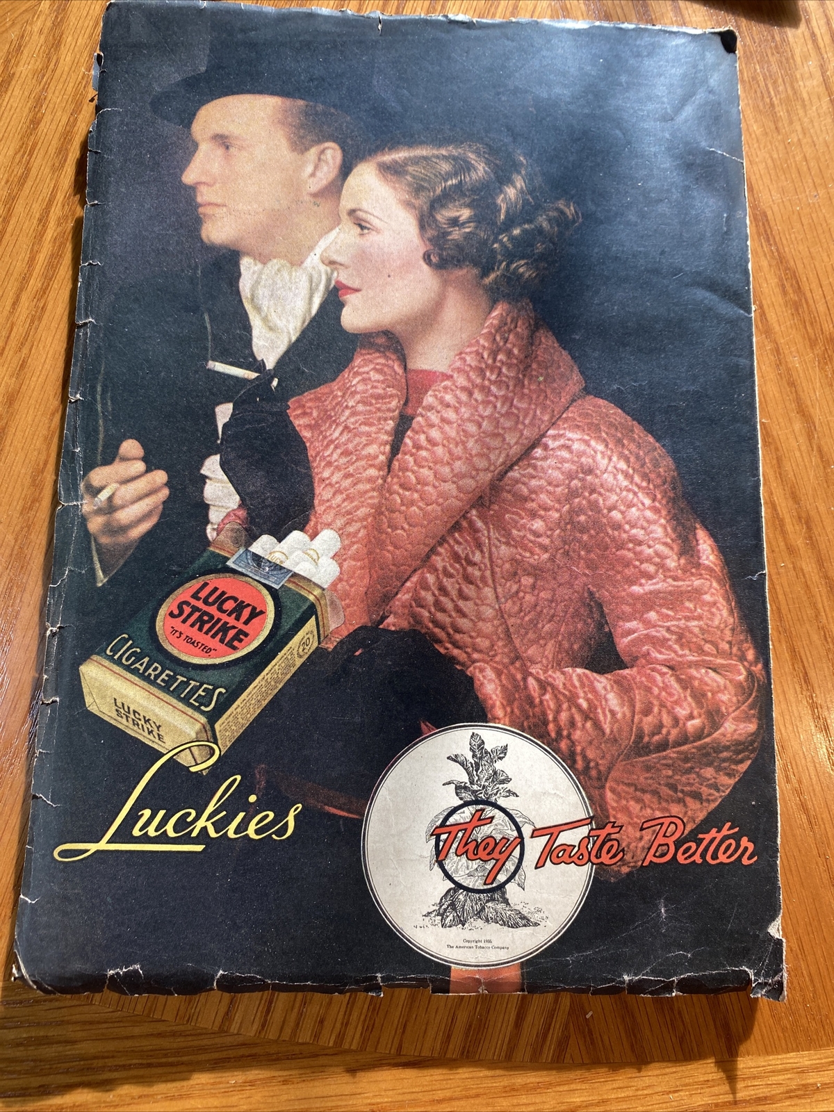 Lucky Strike It’s Toasted Cigarettes They Taste Better Magazine Advertisement