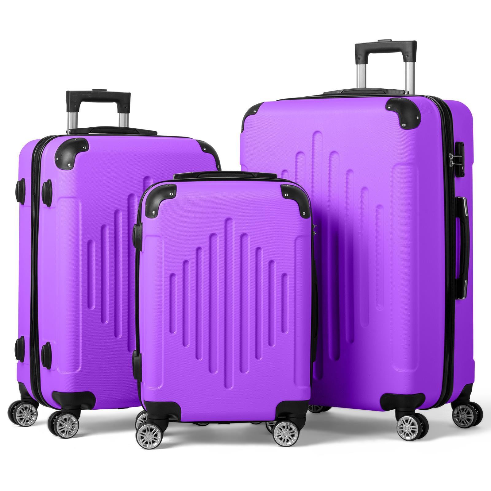 3 in1 set 20" 24" 28" Hardshell Luggage Sets Spinner Wheel TSA Lock Suitcase