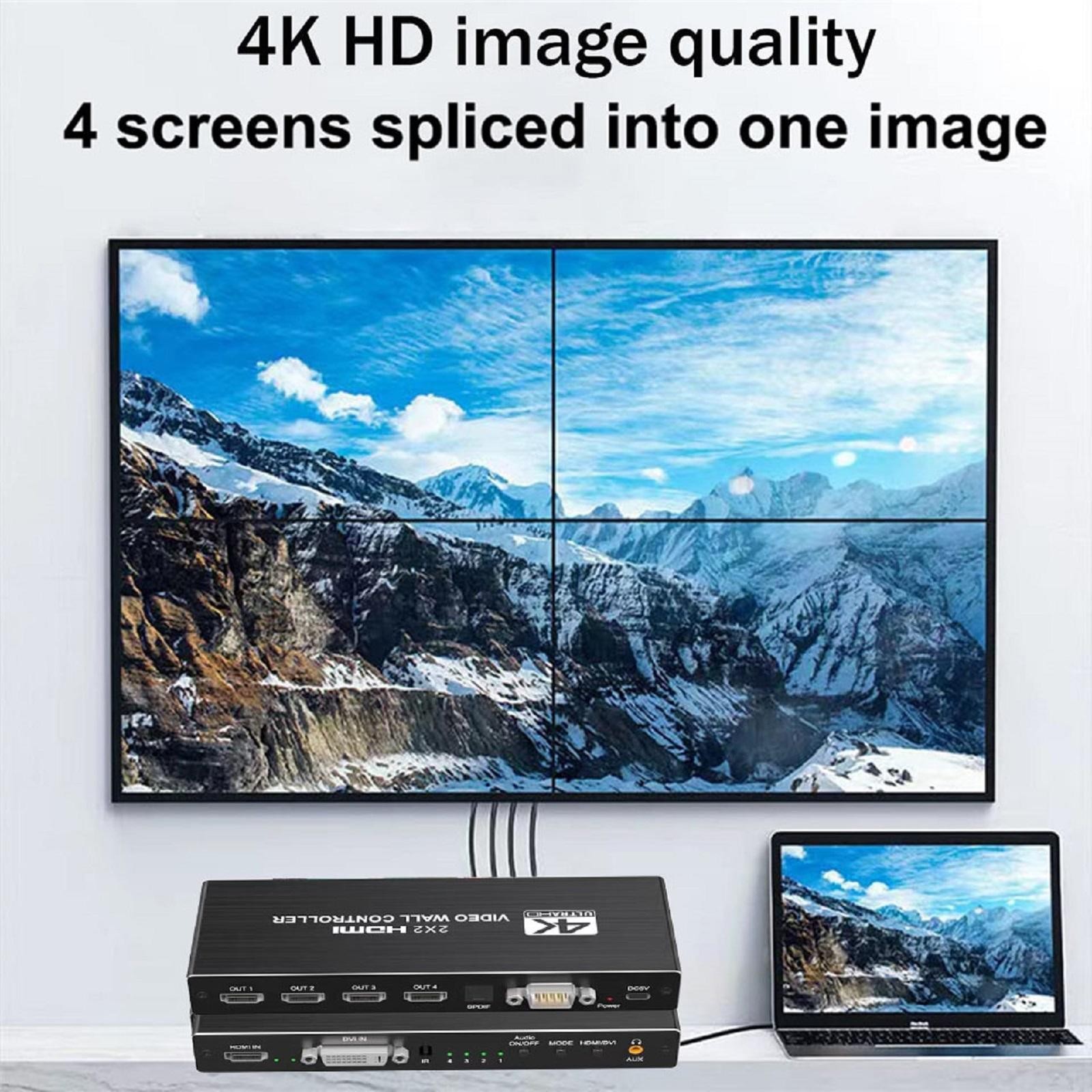 1X2 1X4 1X3 2X1 3x1 4X1 2x2 HDMI DVI Multi Video Controller Processor Splicer f
