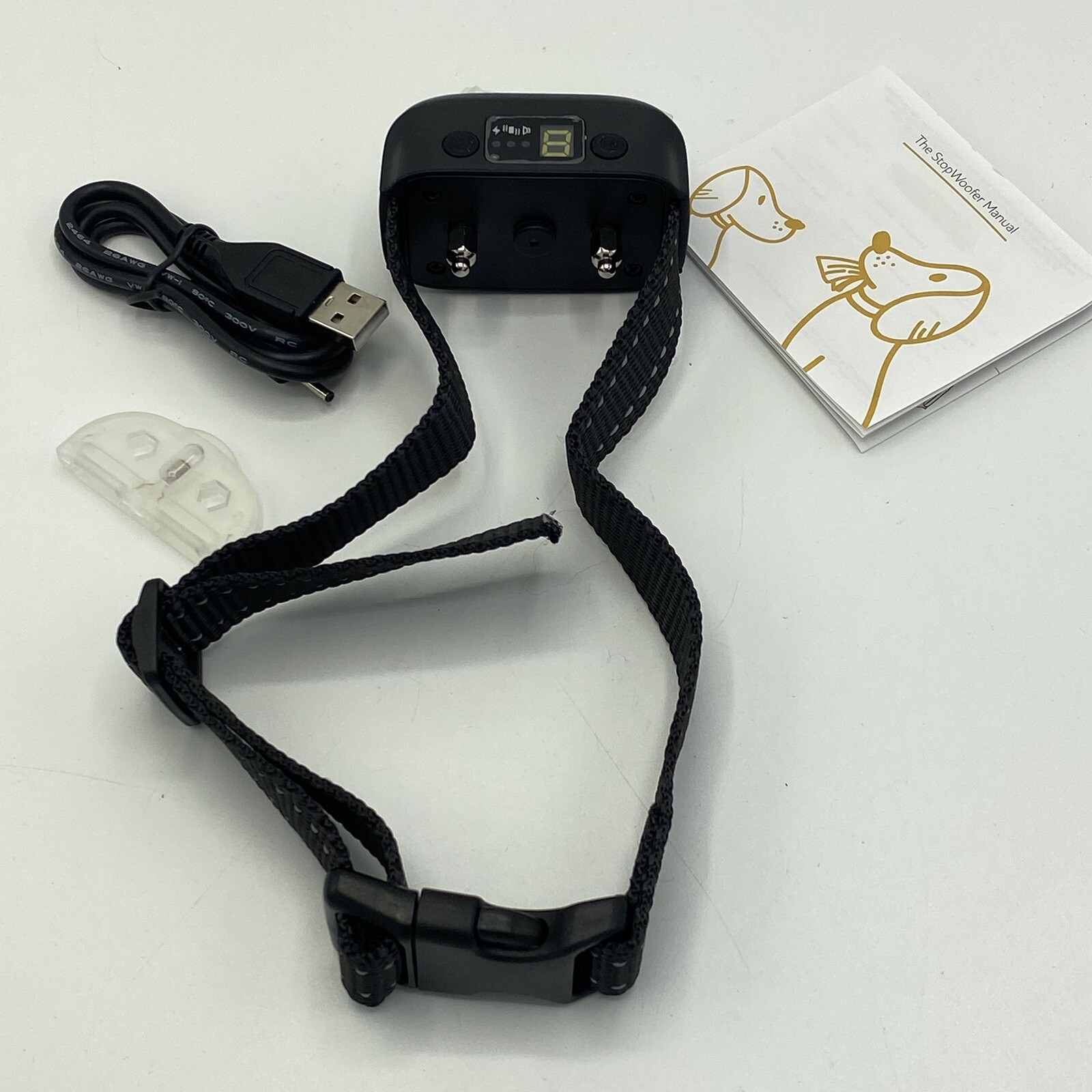 Humane Bark Collar w/ Sound Warning Vibration Electric Stimulation Bark Control