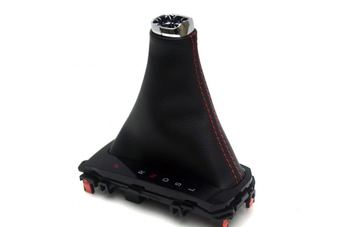 Automatic Shift Boot Leather Synthetic for Honda Civic 16-19 Red Stitch