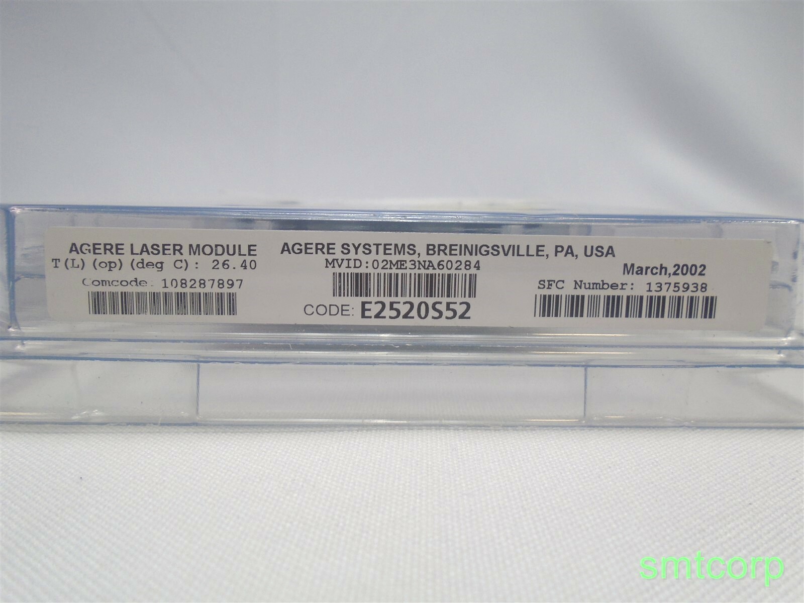 Agere Systems Fiber Optic Laser Module Part Number E2520S52