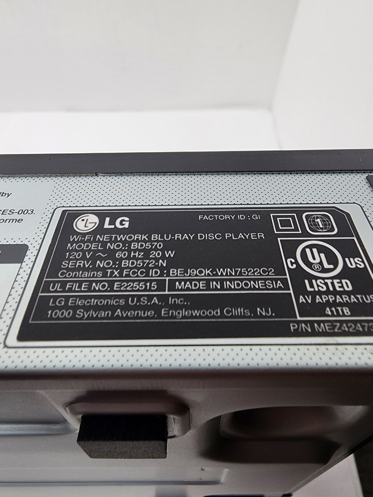LG BD570 Player no remote tested working