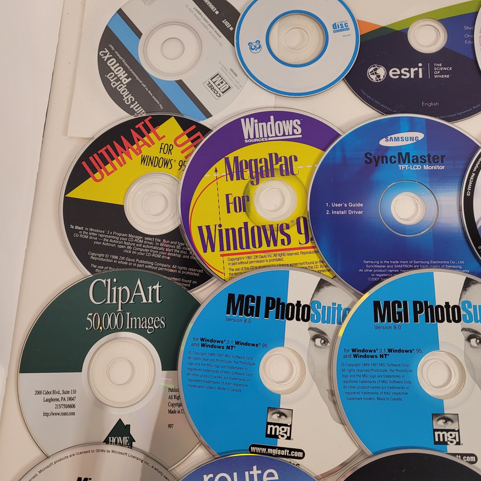 PC Software and Installation Media Lot Microsoft Windows, Family Tree 37 Discs
