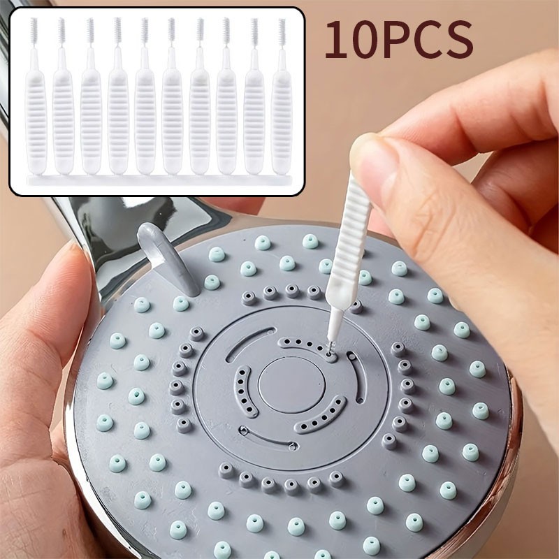 10pcs Shower Head Cleaning Brush Anti-Clogging Small Hole Deep Cleaner Tool Set