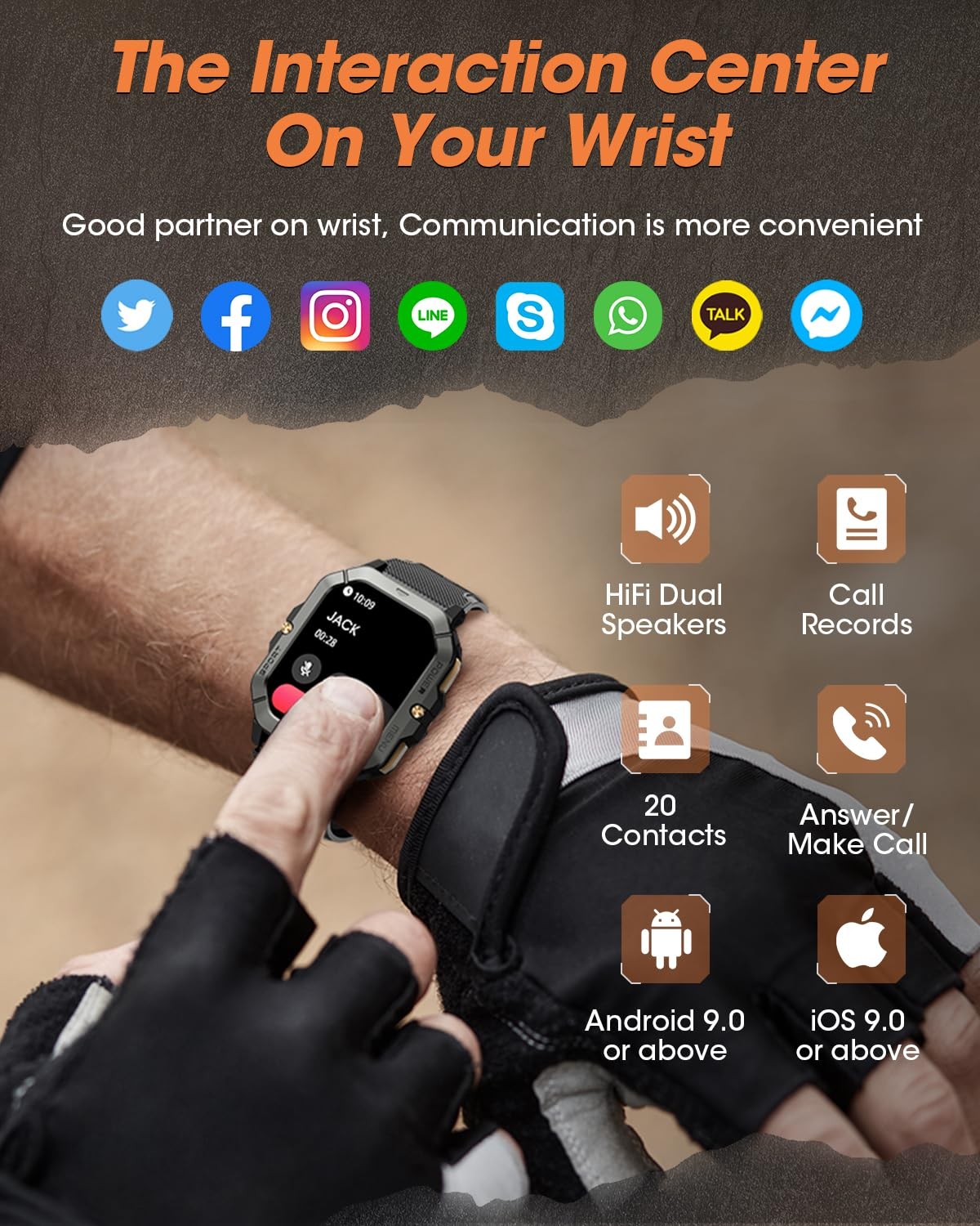 Military Smart Watches for Men (Answer/Make Calls), 2.02'' Fitness Smart Watc...