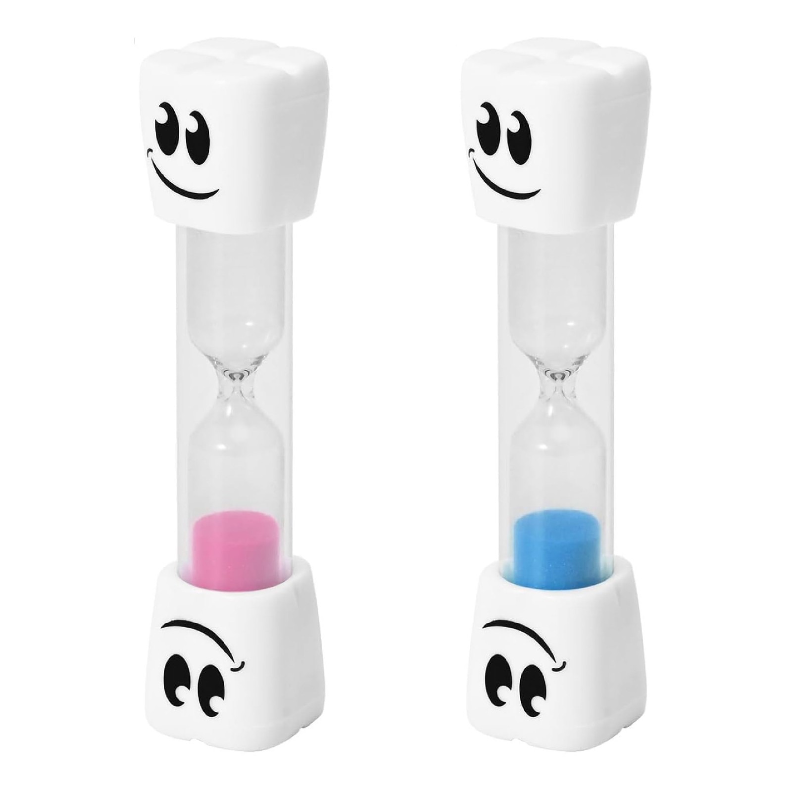 TeacherFav 2 Minute Toothbrush Sand Set of 2 - Small - Smiley, Blue, Pink