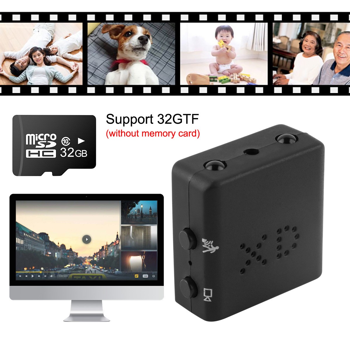 200mAh Battery Night Vision Capability Upgraded Version Direct Recording Device