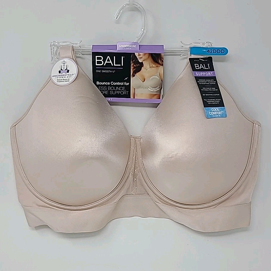 Bali Women's 42DDD Bali One Smooth U Bounce Control Wirefree Bra DF3456 Tan