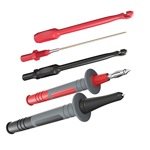 Silicone Multimeter Test Leads Kit with Replaceable Wire Piercing Probes 25PCS