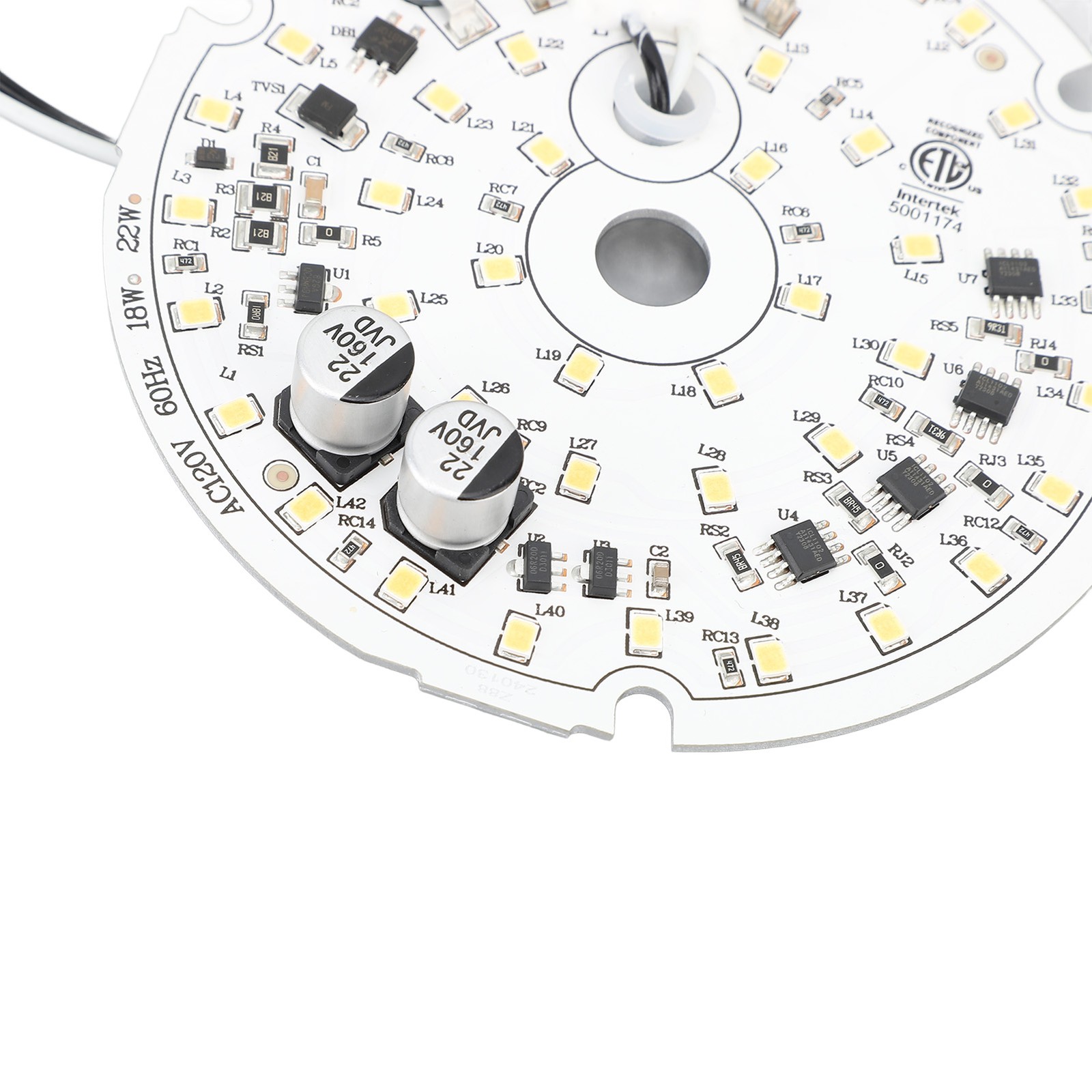 3000K Ceiling Fan Light Replacement Panel 18W Dimmable LED Board Warm Light