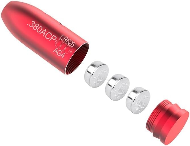 .380ACP Red Laser Bore Sight w/ 6 Batteries